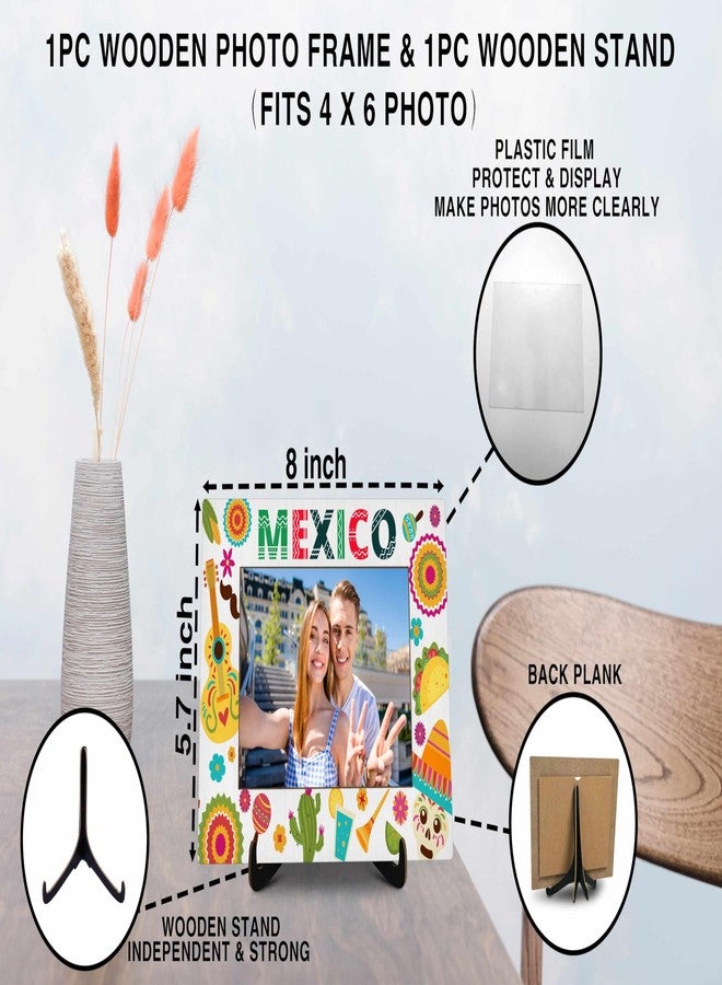 KFNER Mexico Picture Frame, Travel Photo Frame Gifts for Women Men Friends Couples Family, México Souvenirs for Wedding Engaged Honeymoon, Mexico Vacation Tour Picture Frames Favors -37 - Image 2